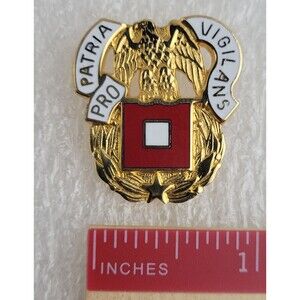 GENUINE U.S. ARMY CORPS CREST: SIGNAL - PRO PATRIA VIGILANS